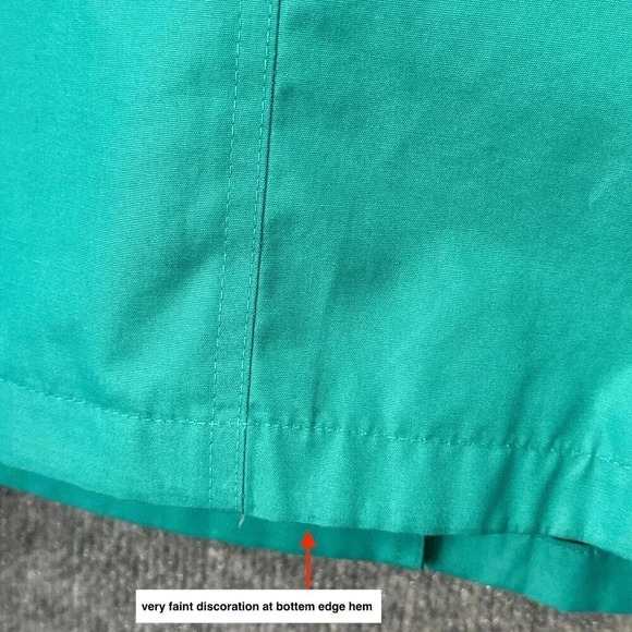 Vintage London Fog Trench Coat Womens L / 14 Teal Bold Double Breasted Jacket - Picture 12 of 16